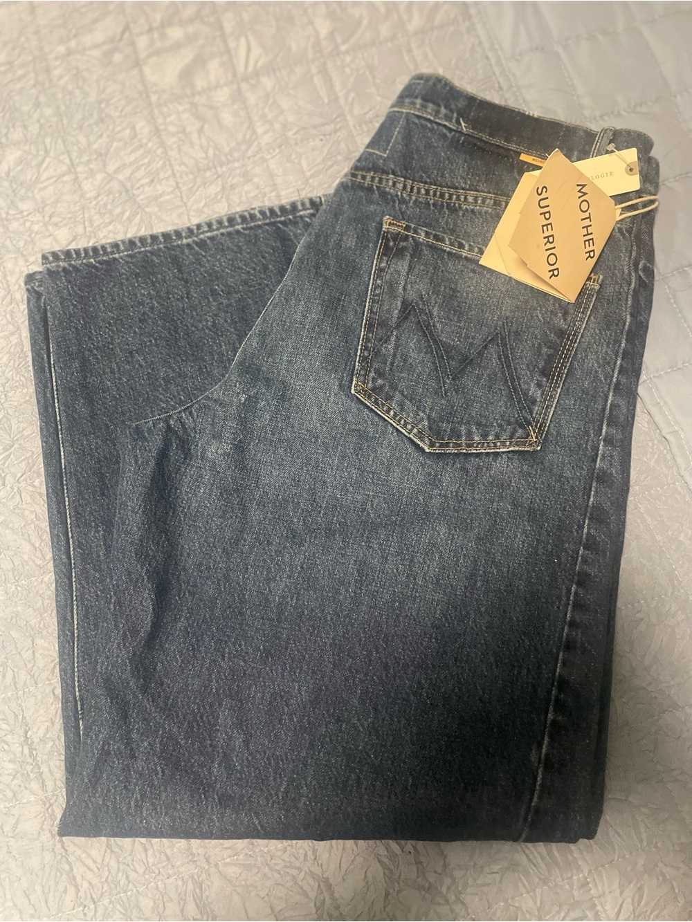 MOTHER Relaxed Dark Blue Denim Jeans